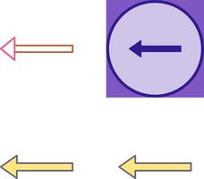 einzigartig links Pfeil Symbol Design vektor