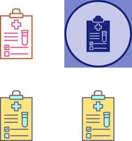 Icon-Design für medizinische Berichte vektor