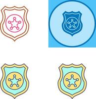 Polizei Schild Symbol Design vektor
