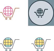 global Einkaufen Symbol Design vektor