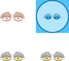 lange Wimpern Symbol Design vektor