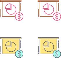Kreisdiagramm-Icon-Design vektor