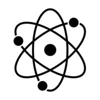 molekyl atom neutron laboratorium ikon fysik vetenskap modell för din webb webbplats design, logotyp, app, ui. illustration vektor