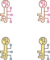 elektronisch Schlüssel Symbol Design vektor