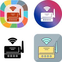 WLAN-Router-Icon-Design vektor