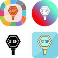 Stop-Schild-Icon-Design vektor