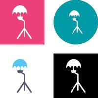 einzigartig Regenschirm Stand Symbol Design vektor