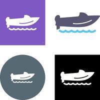 Schnellboot-Icon-Design vektor