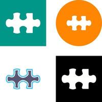 einzigartig Puzzle Stück Symbol Design vektor