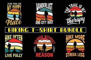 Wandern t Hemd Design zum drucken auf Nachfrage, Abenteuer Berg draussen Wandern Benutzerdefiniert T-Shirt Design bündeln, Abenteuer ist Berufung Wandern vektor