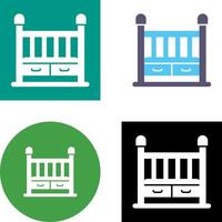 Babybett-Icon-Design vektor