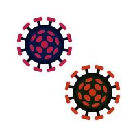 Coronavirus Covid 19 Keime Symbol Farbskizze vektor