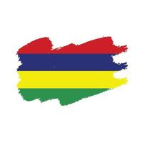 mauritius flagge pinselstriche gemalt vektor