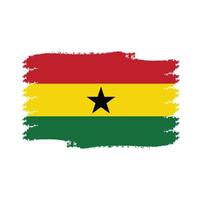 Ghana-Flaggenvektor mit Aquarellpinselart vektor