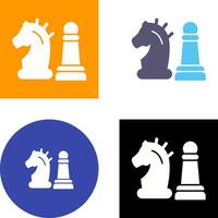 Schachfiguren-Icon-Design vektor