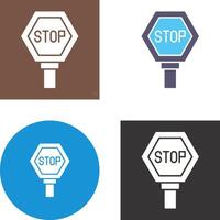 Stop-Schild-Icon-Design vektor