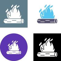 Lagerfeuer-Icon-Design vektor