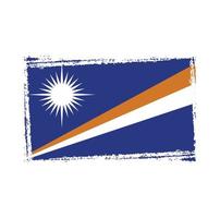 Marshallinseln-Flaggenvektor mit Aquarellpinselart vektor