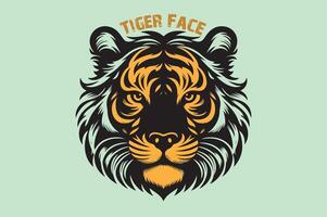 dess en eleganta tiger ansikte illustration fri ladda ner vektor