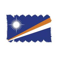 marshallöarna flagga vektor med akvarell borste stil