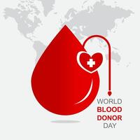 Welt Blut Spender Tag Poster Banner Hintergrund Vorlage Illustration Design vektor