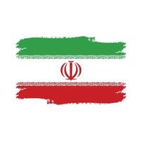 iranische Flagge Pinselstriche gemalt vektor