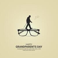 Lycklig farföräldrar dag kreativ annonser design.glad farföräldrar dag, juli 28, , 3d illustration vektor