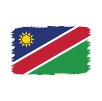 Namibia flagga vektor med akvarell borste stil