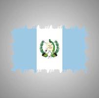 Guatemala-Flaggenvektor mit Aquarellpinselart vektor