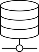 lagring data ikon symbol bild för databas illustration vektor