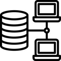 lagring data ikon symbol bild för databas illustration vektor