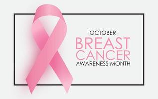 Oktober Brustkrebs Bewusstsein Monat Konzept Hintergrund. rosa Bandzeichen. Vektor-Illustration vektor