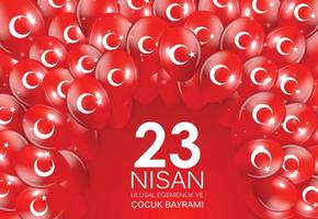 23 nisan cocuk baryrami. turkiska 23 april barns dag vektorillustration vektor