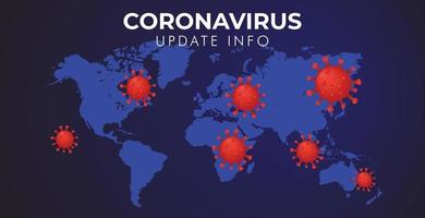 Vektorhintergrund der Koronavirus-Ausbruchskarte vektor