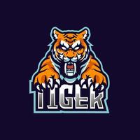 Tiger-Maskottchen-Esport-Logo vektor