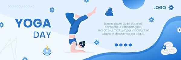 Yoga- und Meditationscover editierbar von quadratischer Hintergrundillustration geeignet für Social Media, Feed, Karten, Grüße, Print- und Web-Internet-Anzeigen vektor