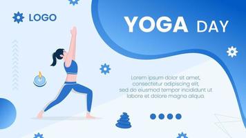Yoga- und Meditationsdesign editierbar von quadratischer Hintergrundillustration geeignet für Social Media, Feed, Karten, Grüße, Print- und Web-Internet-Anzeigen vektor
