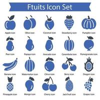 Obst Icon Set vektor