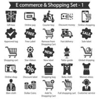 E-Commerce- und Shopping-Icon-Pack vektor