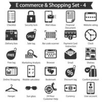 E-Commerce- und Shopping-Icon-Pack vektor