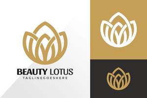 Beauty Lotus Logo-Vektor-Design, kreative Logos-Designs-Konzept für die Vorlage vektor
