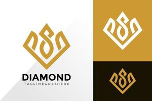 diamant smycken logotyp design varumärkesidentitet logotyper design vektor illustration mall