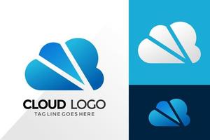 Cloud-Logo-Design, Markenidentitätslogos entwirft Vektorillustrationsvorlage vektor