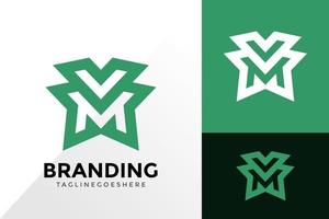 Buchstabe m modernes Logodesign, Markenidentitätslogos entwirft Vektorillustrationsschablone vektor