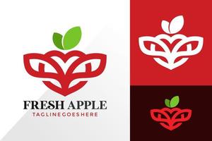 frisches Apfel-Cerative-Logo-Design, abstraktes Logo-Design-Konzept für die Vorlage vektor