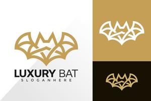 Inspiration für das Design des luxuriösen Fledermaus-Logos vektor