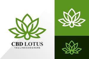 CBD-Blumen-Lotus-Logo-Design, abstraktes Logo-Design-Konzept für Vorlage vektor
