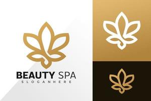 Lotus Beauty Spa-Logo-Vektor-Design. abstraktes Emblem, Designkonzept, Logos, Logoelement für Vorlage vektor