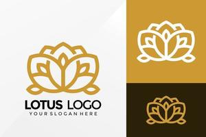 Flower Lotus Spa Logo-Design, Markenidentitätslogos-Vektor, modernes Logo, Logodesign-Vektorillustrationsvorlage vektor