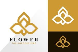 Goldene Lotusblume kreatives Logo-Design, abstrakte Logos-Designs-Konzept für Vorlage vektor